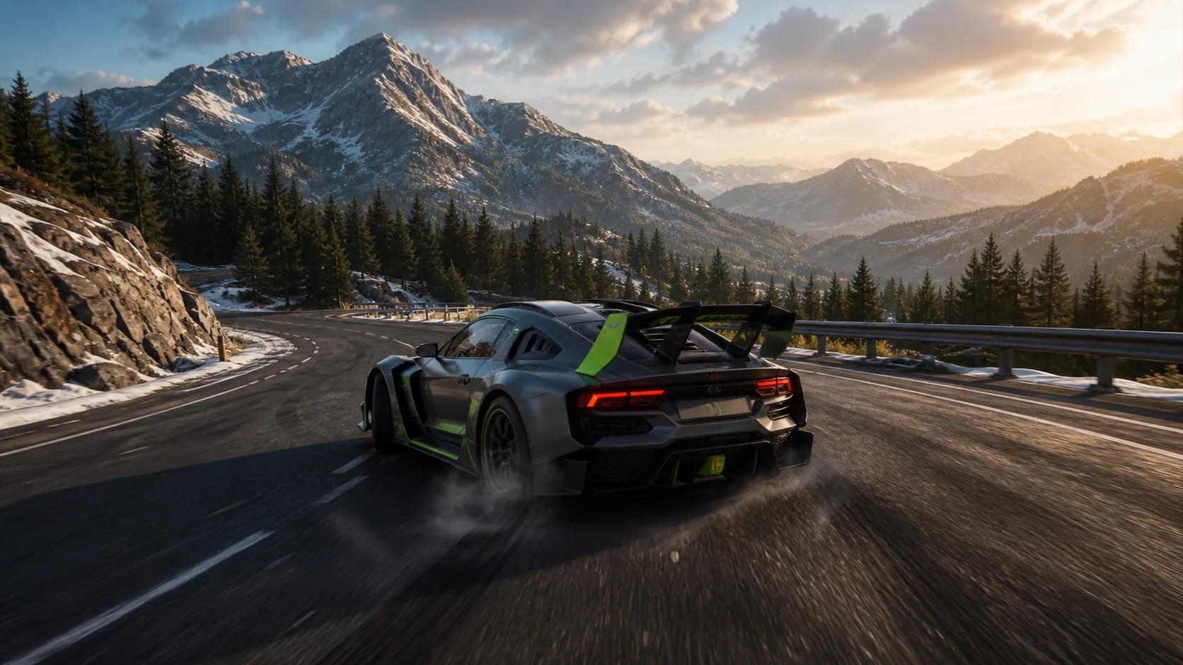 Illustrative Twitch gameplay still showing a racing car drifting, reframed from 16:9 landscape to vertical